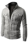 Men Smart Sweatshirt / Jacket For Winter-Light grey-L-JadeMoghul Inc.