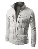 Men Smart Sweatshirt / Jacket For Winter-White-L-JadeMoghul Inc.