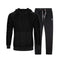 Men Smart Sweatshirt Tracksuit - Men Sportswear Long Sleeve Hoodie & Sweatpants (2pcs)-WY18 Black LK27Black-S-JadeMoghul Inc.