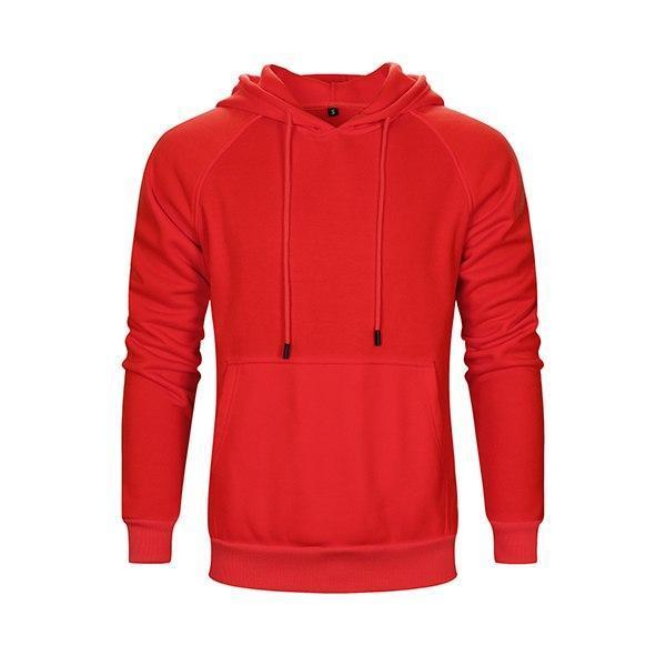 Men Smart Sweatshirt Tracksuit - Men Sportswear Long Sleeve Hoodie & Sweatpants (2pcs)-WY18 Red-S-JadeMoghul Inc.