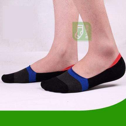 Men Socks Slippers / Striped Cotton & Anti Odor