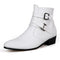 Men Soft Leather Boots / Waterproof Warm & Comfortable Ankle Boots-White-6.5-JadeMoghul Inc.