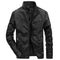 Men Solid Casual Biker Leather Jacket - Pilot Jacket-Black-XXL-JadeMoghul Inc.
