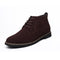 Men Solid Casual Leather Ankle Boots-Brown-6-JadeMoghul Inc.