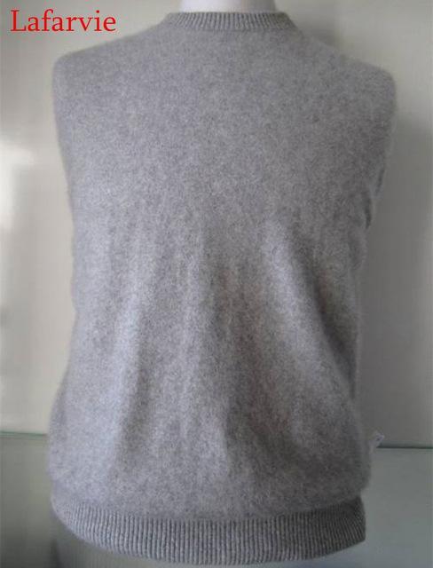 Men Solid Winter Pullover / Full Sleeves O-Neck Cashmere Sweater-gray-S-JadeMoghul Inc.