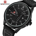 Men Sports Watch / Leather Wrist Watch-Black Gray-JadeMoghul Inc.