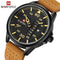 Men Sports Watch / Leather Wrist Watch-Black Yellow-JadeMoghul Inc.