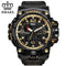 Men Sports Watch / Quartz LED Digital Electronic Watch-Black Gold-JadeMoghul Inc.