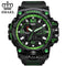 Men Sports Watch / Quartz LED Digital Electronic Watch-Black Green-JadeMoghul Inc.