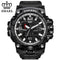 Men Sports Watch / Quartz LED Digital Electronic Watch-Black Silver-JadeMoghul Inc.