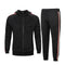 Men Sportswear Fitness Tracksuit - Hoodies Set - Men's 2PC Sweatshirt+SweatPants Outwear-TZ23 Black-S-JadeMoghul Inc.