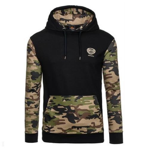 Men Sportswear Pullover / Comfortable Casual Hip hop Sweatshirt-black army green-S-JadeMoghul Inc.