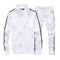 Men Sportswear Set - Casual 2Pcs Track Suit Clothing (Sweatshirt Jacket + Pants)-FK038-white-S-JadeMoghul Inc.