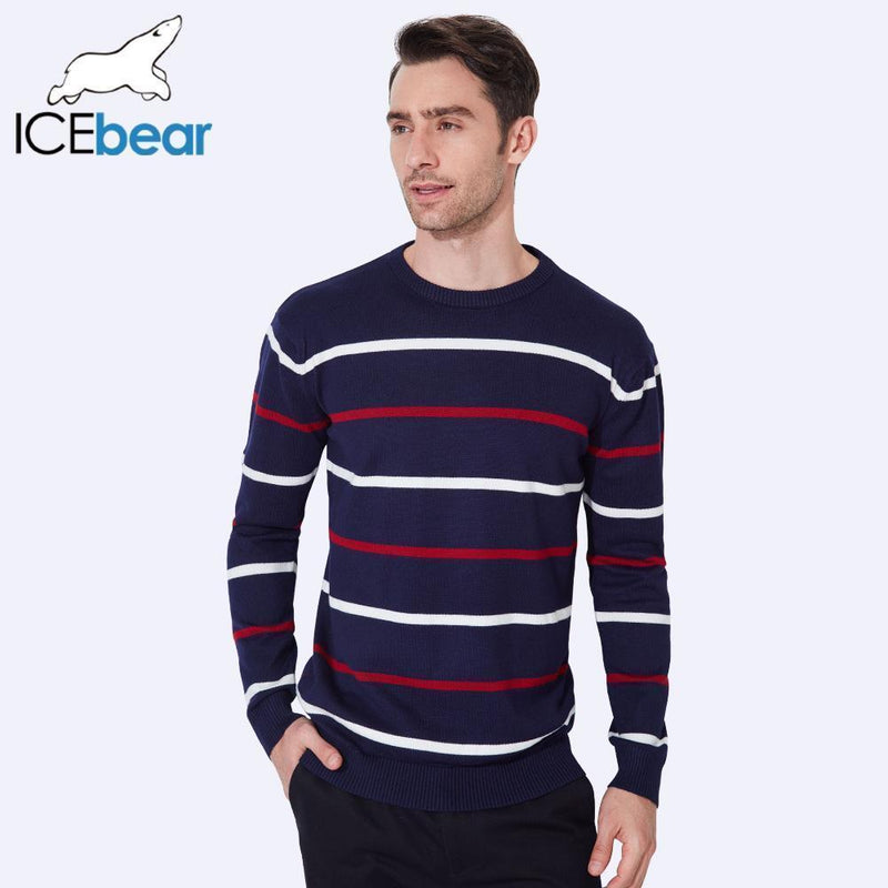 Men Striped Three Color Sweater / Knitted Warm Casual Knitwear-12622-L-China-JadeMoghul Inc.