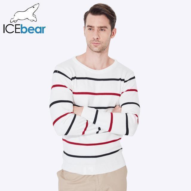 Men Striped Three Color Sweater / Knitted Warm Casual Knitwear-P001-L-China-JadeMoghul Inc.
