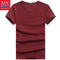 Men Summer Short-Sleeved T Shirt-O Neck Wine-S-JadeMoghul Inc.