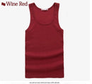 Men T-shirts Summer Cotton Slim Fit Men Tank Tops Clothing Bodybuilding Undershirt Golds Fitness tops tees 22151-Wine Red-S-JadeMoghul Inc.