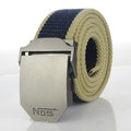 Men Tactical Belt / Automatic Buckle Belt-Blue Edge rice-110cm-JadeMoghul Inc.