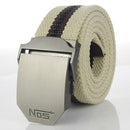 Men Tactical Belt / Automatic Buckle Belt-Khaki stripes-110cm-JadeMoghul Inc.