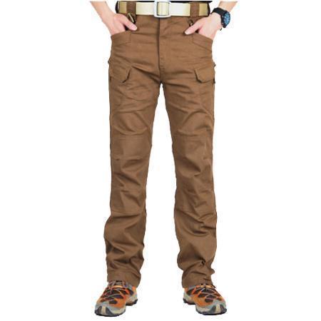 Men Tactical Multi Pocket Pants / Men Army Combat Trousers-Dark Brown-XXL-JadeMoghul Inc.