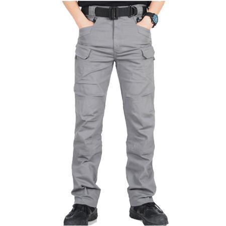Men Tactical Multi Pocket Pants / Men Army Combat Trousers-Grey-XXL-JadeMoghul Inc.