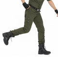 Men Tactical Pants / Airborne Casual Cotton Trouser / Multi Pocket Military Style Camouflage Cargo Pants-Army Green-28-JadeMoghul Inc.