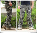 Men Tactical Pants / Airborne Casual Cotton Trouser / Multi Pocket Military Style Camouflage Cargo Pants-CAMOUFLAGE-28-JadeMoghul Inc.