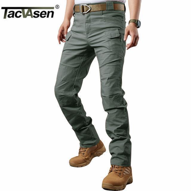 Men Tactical Pants / Men Cargo Pants / Men Multi-Pockets Casual Military Combat Trousers-army green-30-JadeMoghul Inc.