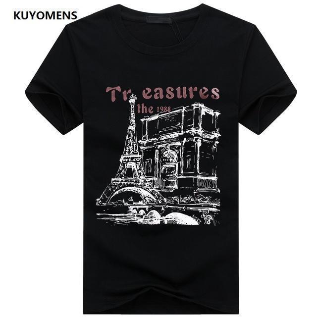 Men Tee Shirt Short Sleeve / Casual T-Shirts-Black-S-JadeMoghul Inc.