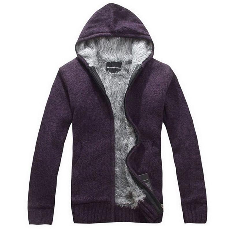 Men Thick Hoodie With Fur / All Season Hoodie-Purple-M-JadeMoghul Inc.