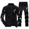 Men Tracksuit Set - New Sportswear Suit Set (2pcs Coat+Pants)-em083 black-S-JadeMoghul Inc.