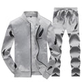 Men Tracksuit Set - New Sportswear Suit Set (2pcs Coat+Pants)-em083 gray-S-JadeMoghul Inc.