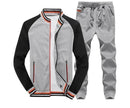 Men Tracksuit Set - New Sportswear Suit Set (2pcs Coat+Pants)-TZ-224 gray-S-JadeMoghul Inc.
