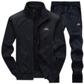 Men Tracksuits with Pants - Gym / Fitness Suit Set - 2PC Clothing-LY003 black-S-JadeMoghul Inc.