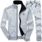 Men Tracksuits with Pants - Gym / Fitness Suit Set - 2PC Clothing-LY003 Light gray-S-JadeMoghul Inc.
