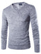 Men V-Neck Sweater / Stylish Long Sleeve Knitted Sweater-black-M-JadeMoghul Inc.