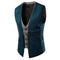 Men Vest Singlet Breasted Waistcoat - Patch Slim Suit Vest-Navy-XL-JadeMoghul Inc.