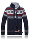 Men Warm Cardigan / Men Winter & Spring Sweater Tops With Stand Collar-blue-XXXL-JadeMoghul Inc.