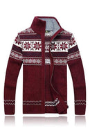 Men Warm Cardigan / Men Winter & Spring Sweater Tops With Stand Collar-red-XXXL-JadeMoghul Inc.