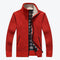 Men Warm Cardigan - Stand Neck Wool Sweater-red-XXL-JadeMoghul Inc.