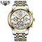 Men Watch - Luxury Automatic Mechanical Watch-Gold White-JadeMoghul Inc.