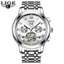 Men Watch - Luxury Automatic Mechanical Watch-Silver White-JadeMoghul Inc.