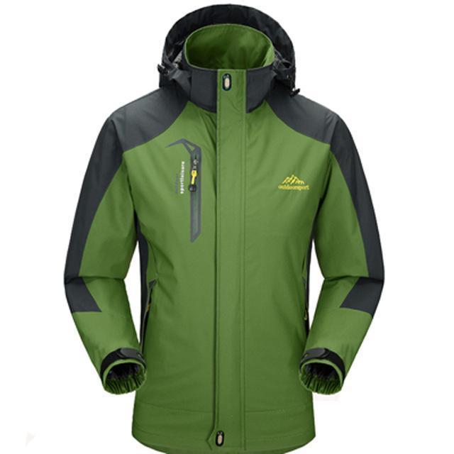 Men Waterproof Spring Hooded Jacket / Men Solid Outerwear-Man Army Green-M-JadeMoghul Inc.