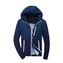 Men Windbreaker Fashion Jacket - Hooded Casual Outwear-Blue-L-JadeMoghul Inc.
