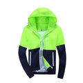 Men Windbreaker Fashion Jacket - Hooded Casual Outwear-Green-L-JadeMoghul Inc.