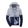 Men Windbreaker Fashion Jacket - Hooded Casual Outwear-Grey-L-JadeMoghul Inc.