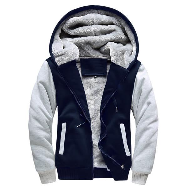 Men Winter Fashion Bomber / Men Vintage Thick Fleece Jacket-W02 darkblue-S-JadeMoghul Inc.