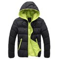 Men Winter Jacket / Warm Coat With Stand Collar-Green-M-JadeMoghul Inc.