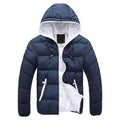 Men Winter Jacket / Warm Coat With Stand Collar-White-M-JadeMoghul Inc.