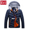 Men Winter Jacket With Detachable Hat / Warm Coat Cotton-Padded Outwear-Black Gray-4XL-JadeMoghul Inc.